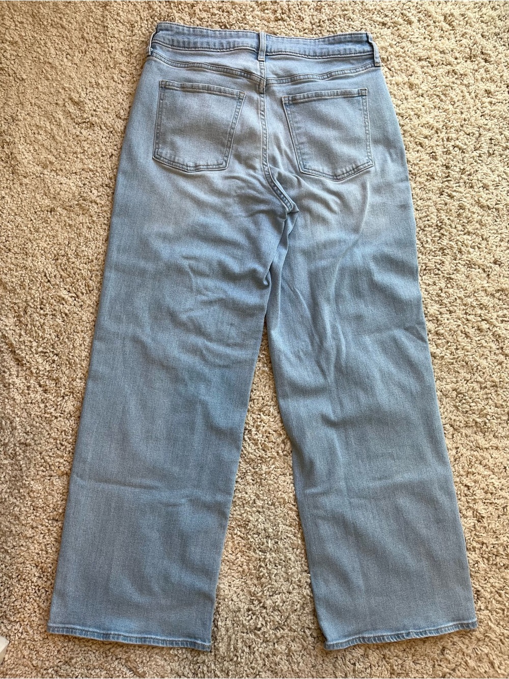 Old Navy High-Waisted Wow Wide Leg Light Blue Jeans - Picture 2 of 9